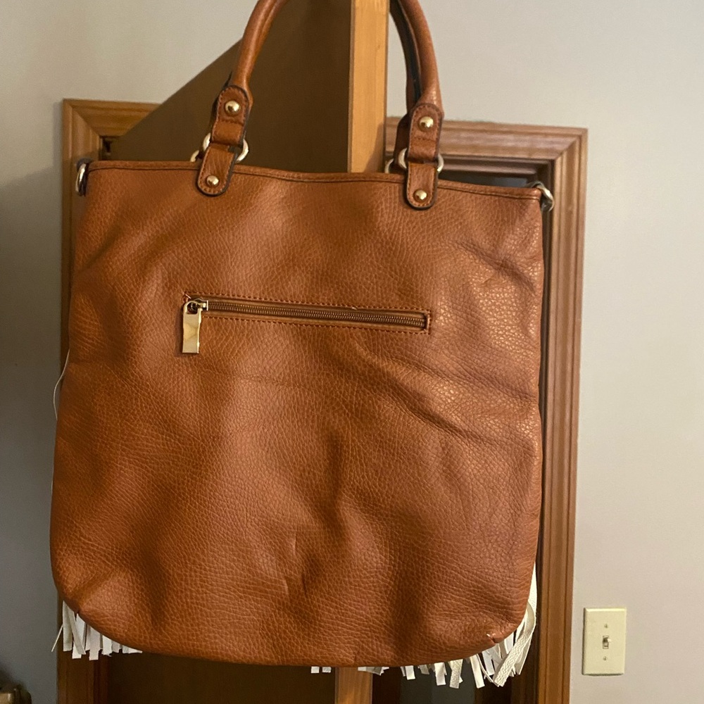 Leather fringe handbag purse - Picture 2 of 3